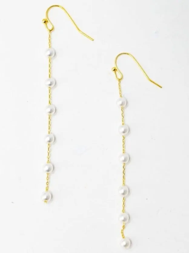 Pearl String Earrings