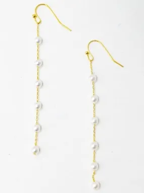 Pearl String Earrings