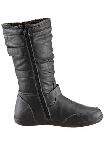 Faux Leather City Walk Boots | Kaleidoscope