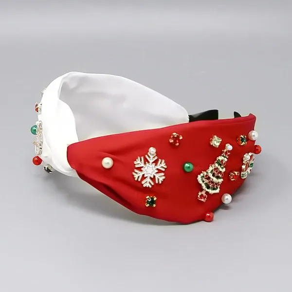 Embellished Twisted Christmas Headband