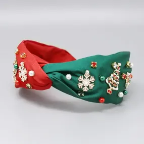 Embellished Twisted Christmas Headband