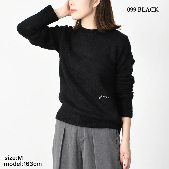 Wool U-Neck Long Sleeves Ganni