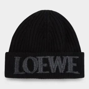 GANNI Logo Beanie Hat Corsage