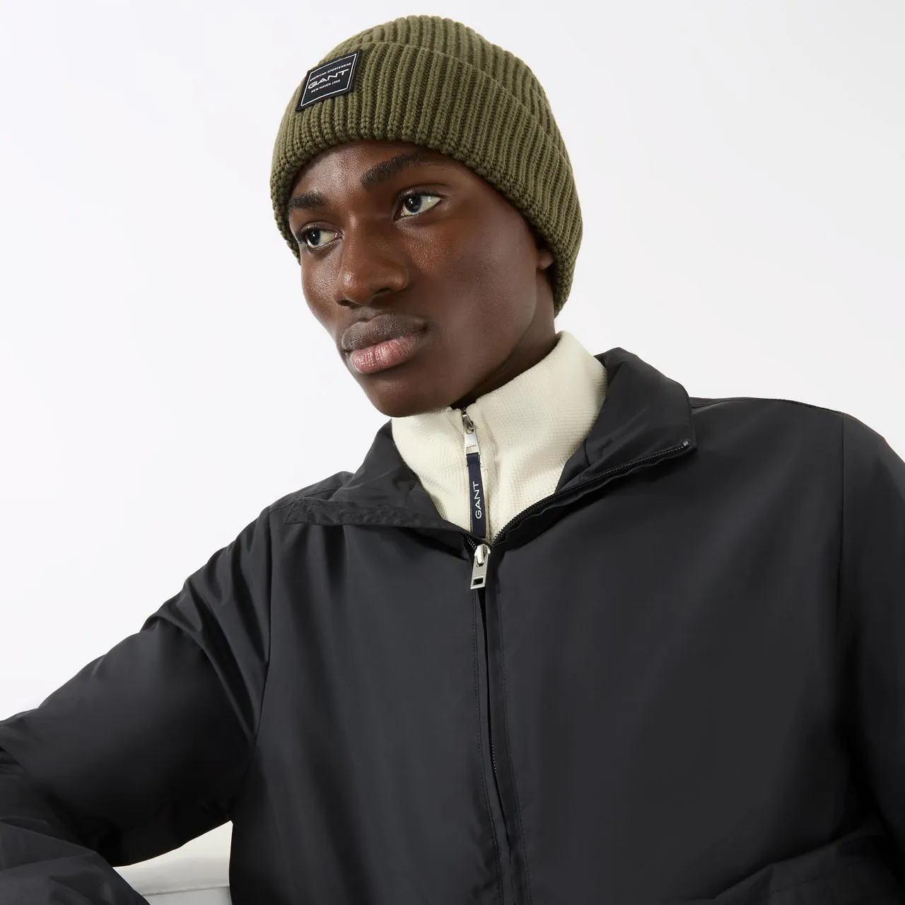 GANT 301 Logo Ribbed Beanie Hat