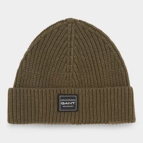 GANT 301 Logo Ribbed Beanie Hat