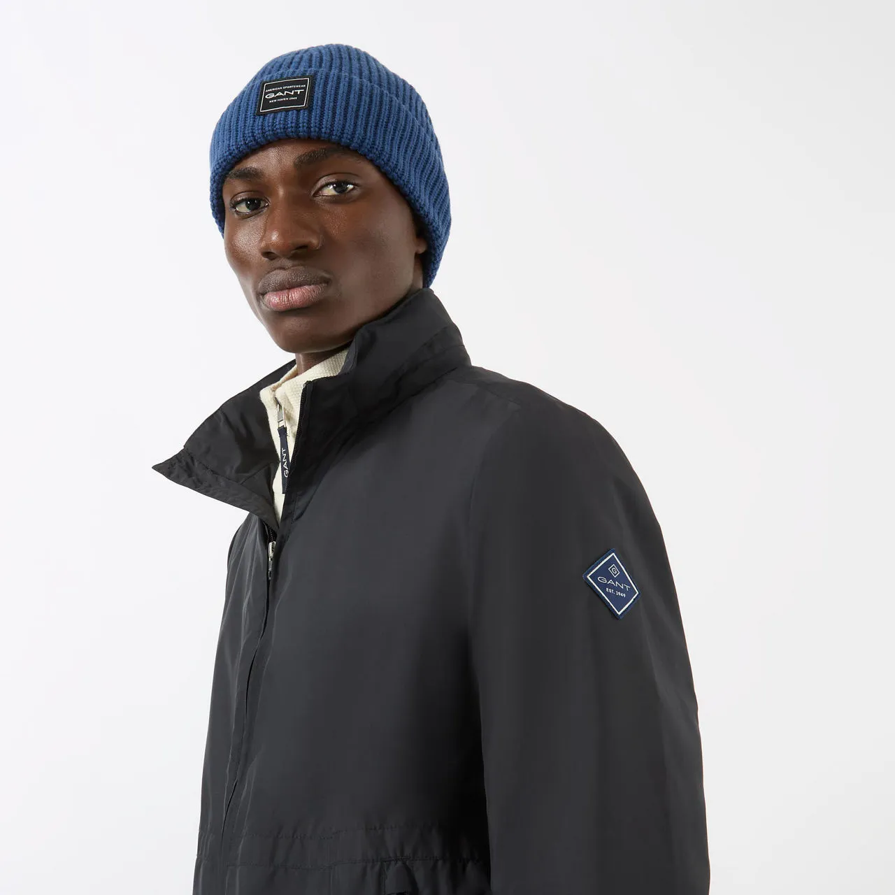 GANT 442 Logo Ribbed Beanie Hat