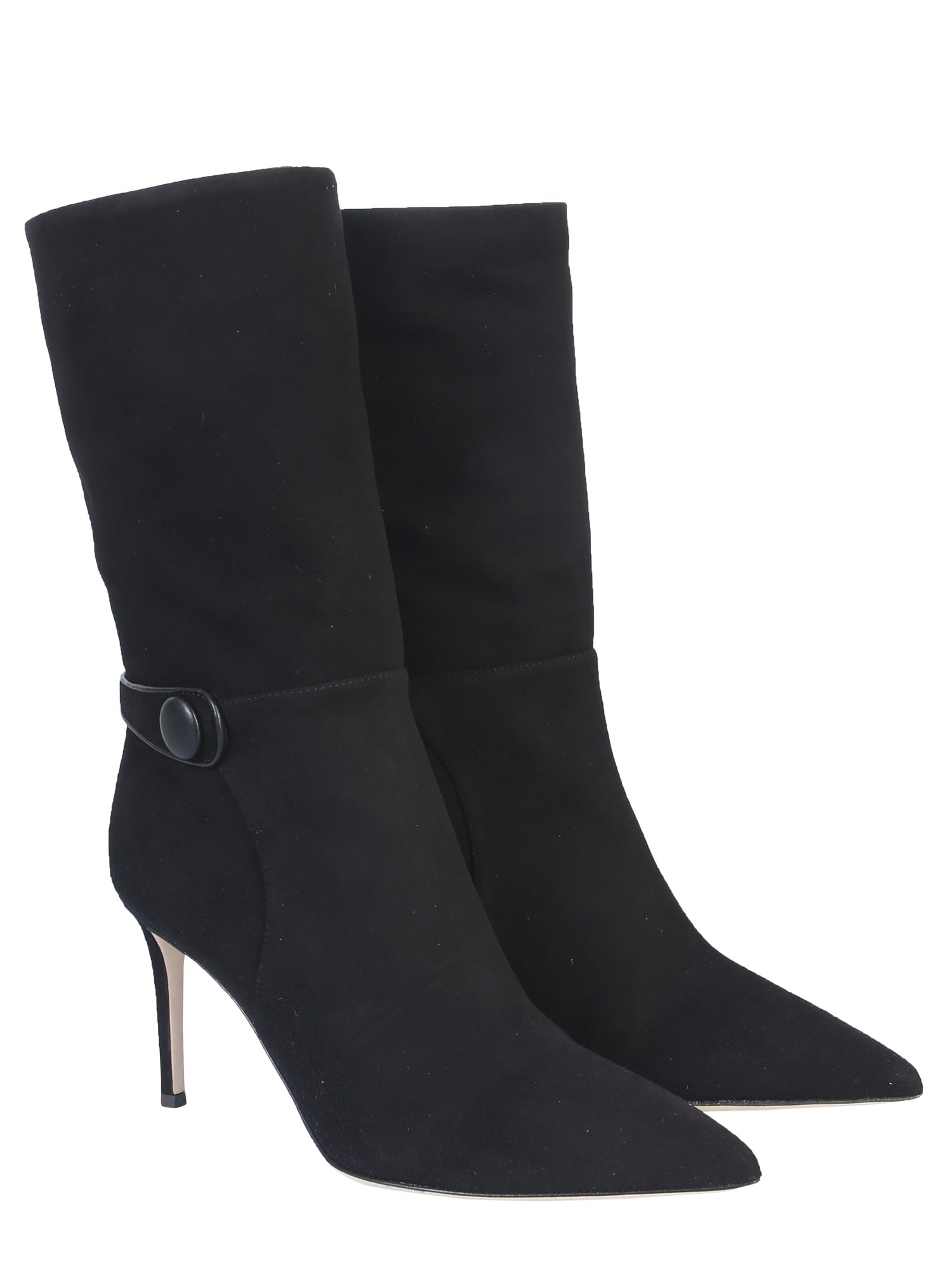 Designer Suede Heeled Boots