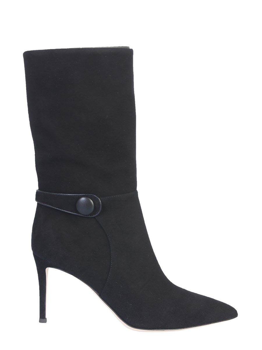 Designer Suede Heeled Boots