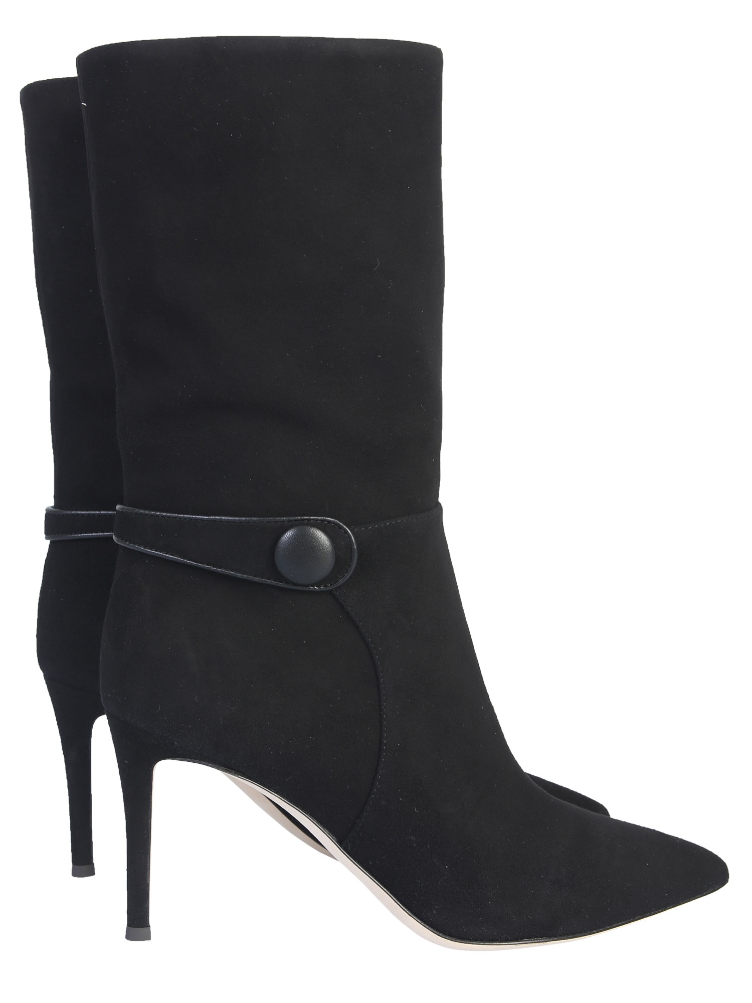 Designer Suede Heeled Boots