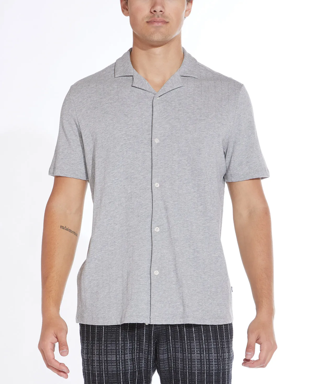 Gray Knit Resort Shirt by Dawson