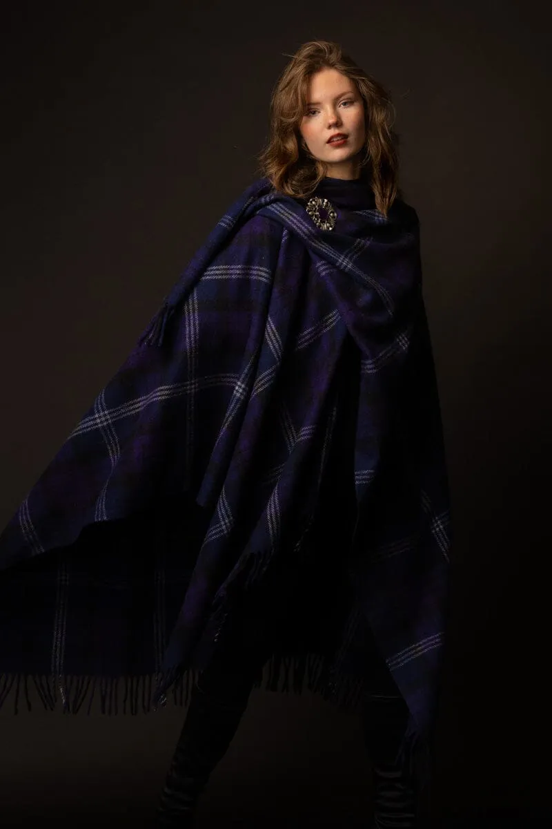 Highlander Ruana for Extra Warmth with Scotland Forever Design