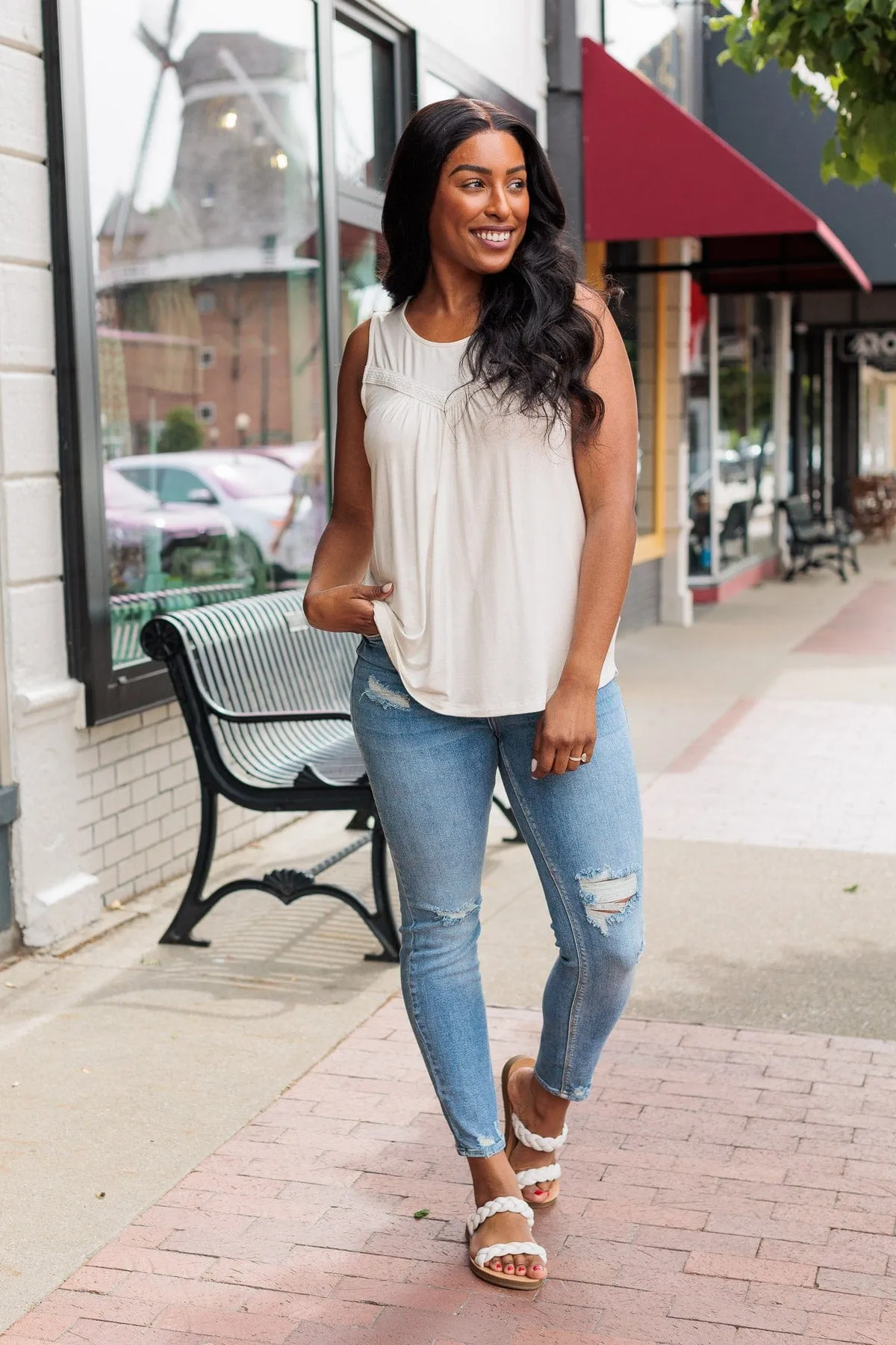 Ivory Darling Knit Tank Top