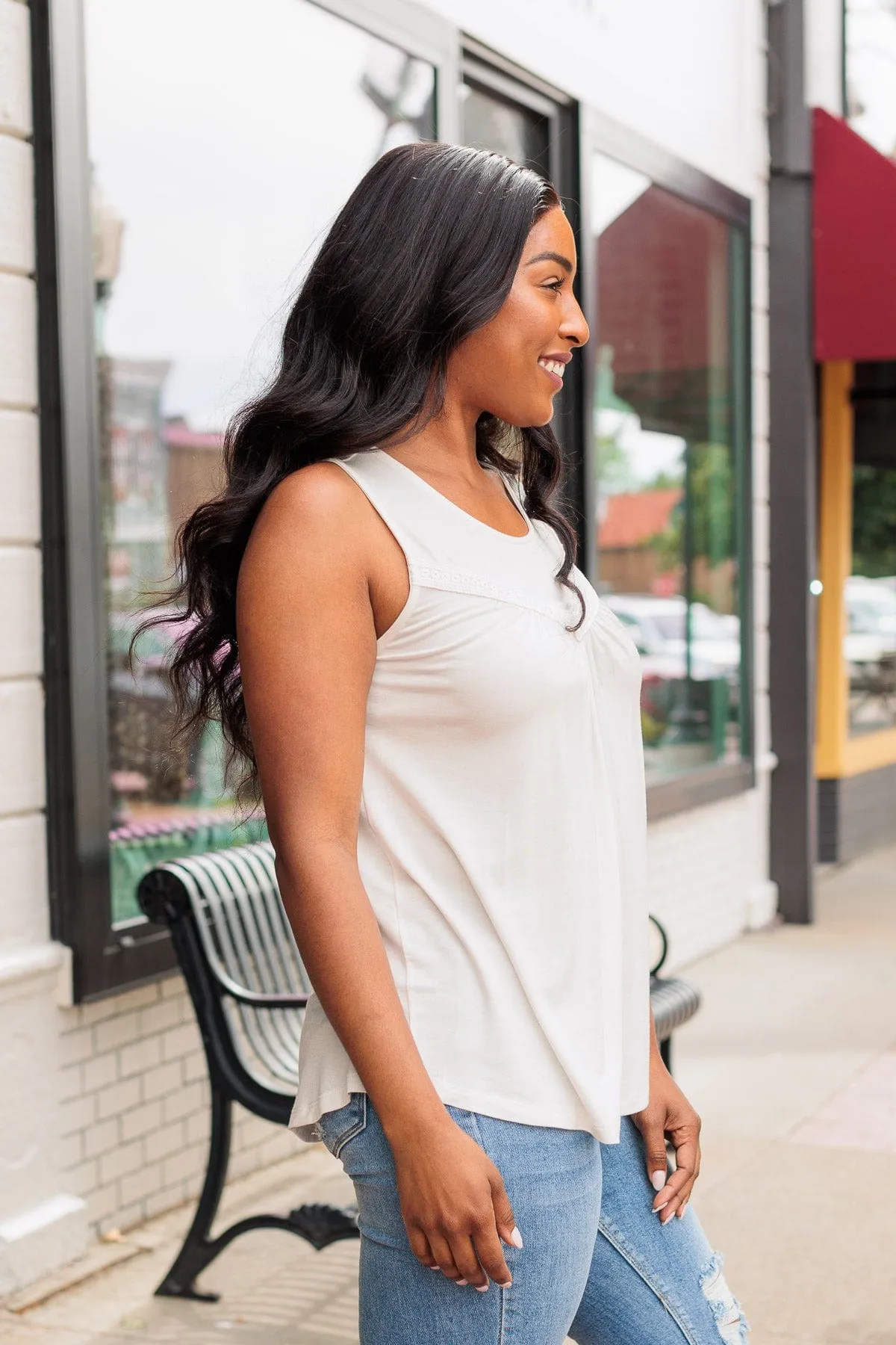 Ivory Darling Knit Tank Top