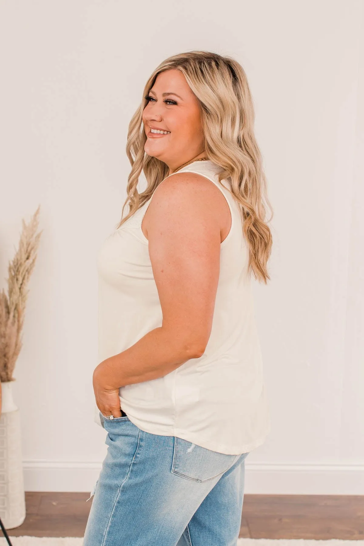 Ivory Darling Knit Tank Top