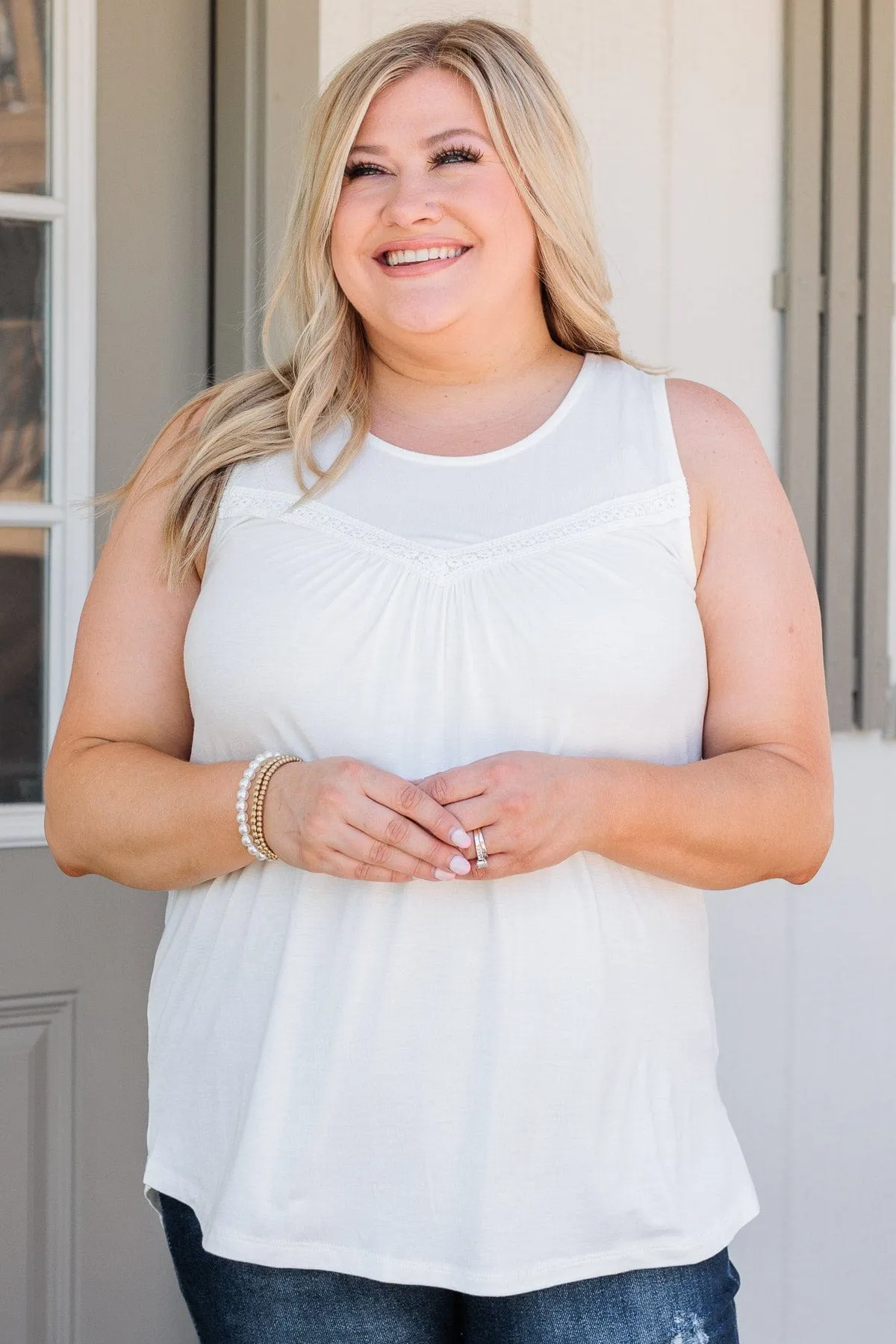 Ivory Darling Knit Tank Top