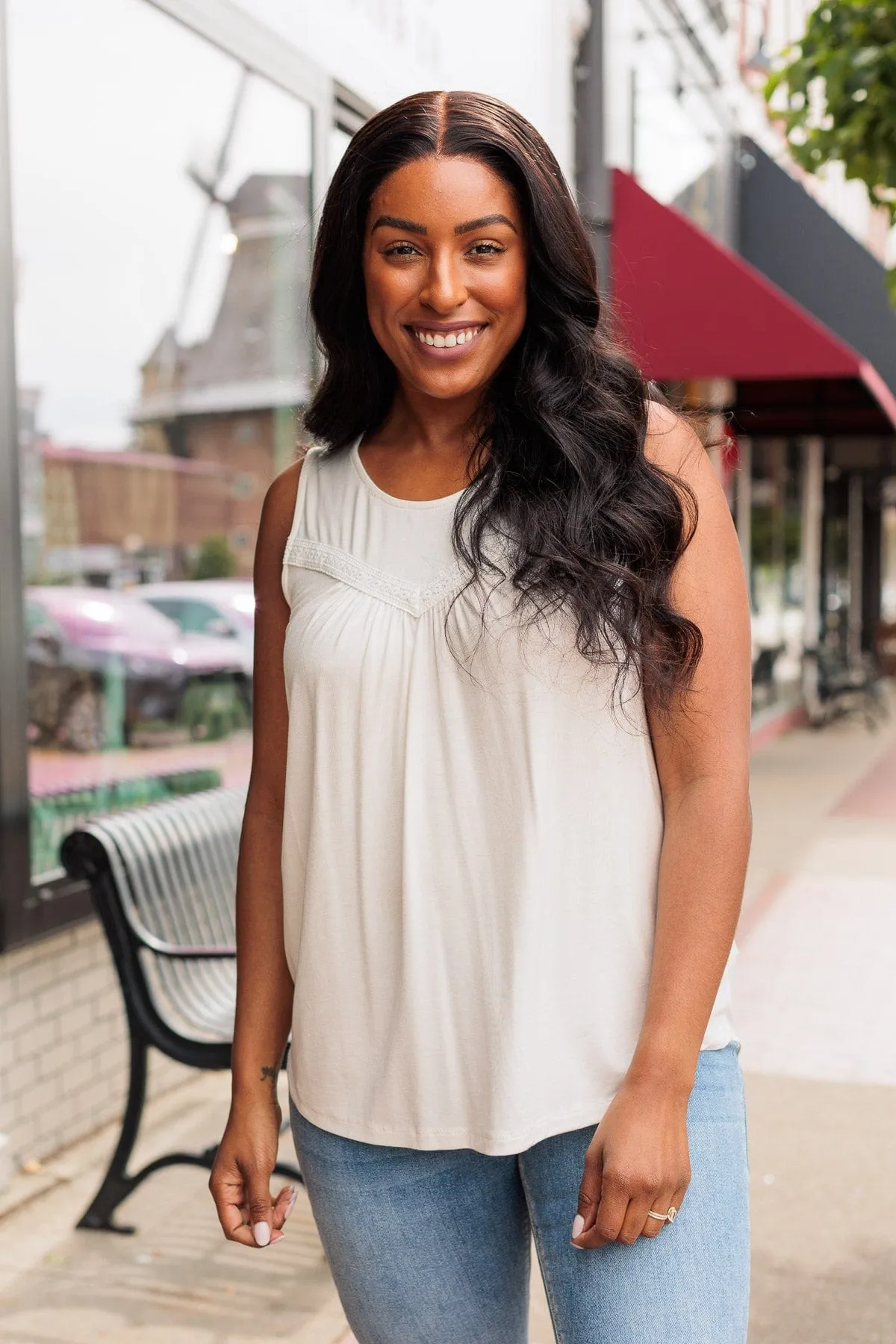 Ivory Darling Knit Tank Top