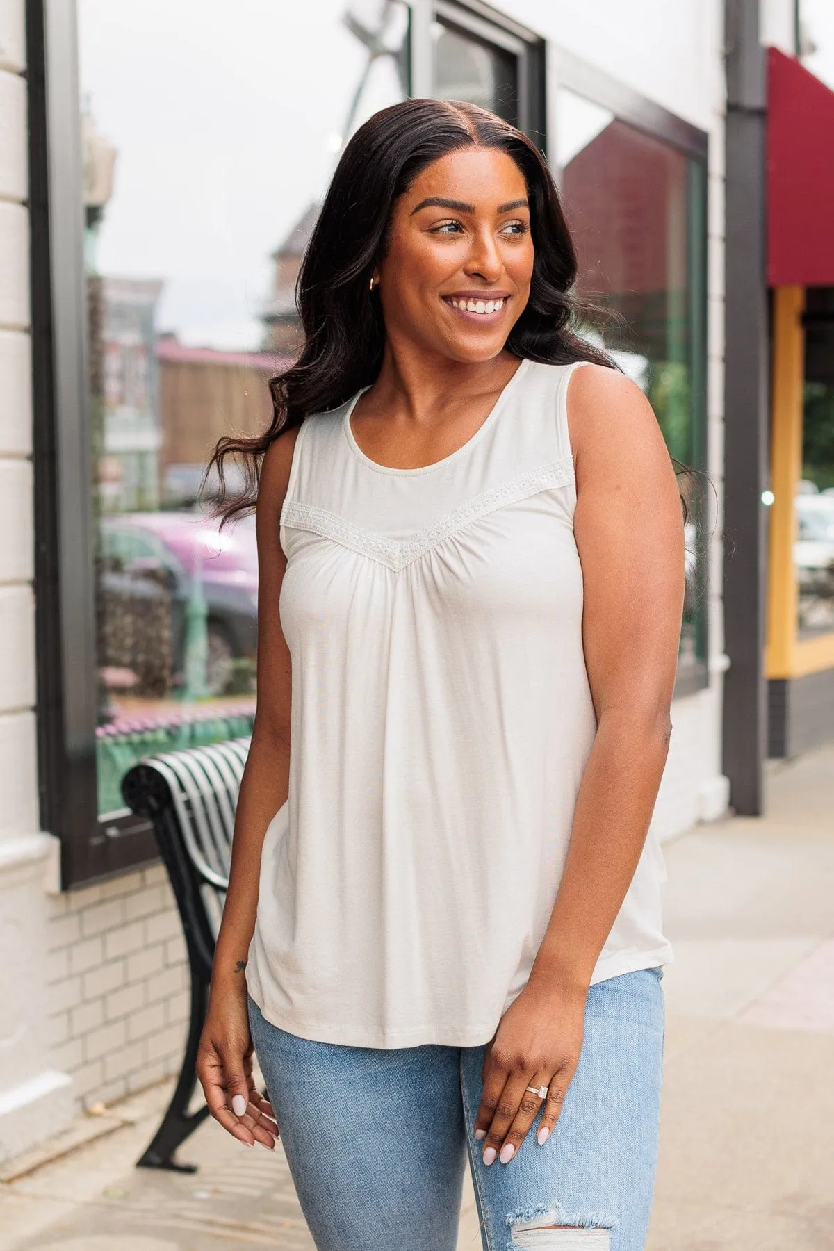 Ivory Darling Knit Tank Top