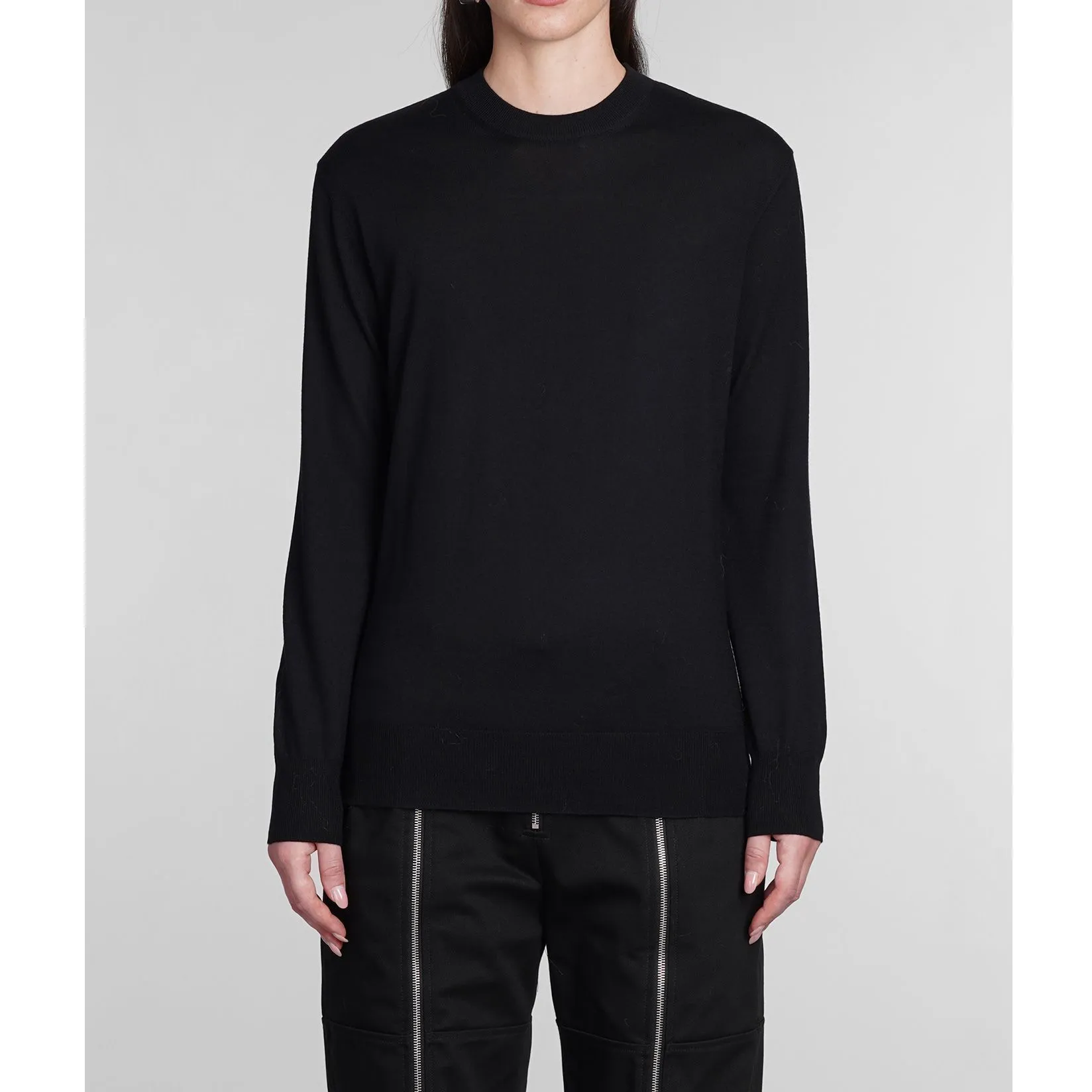 Wool Crew Neck Long Sleeve Top