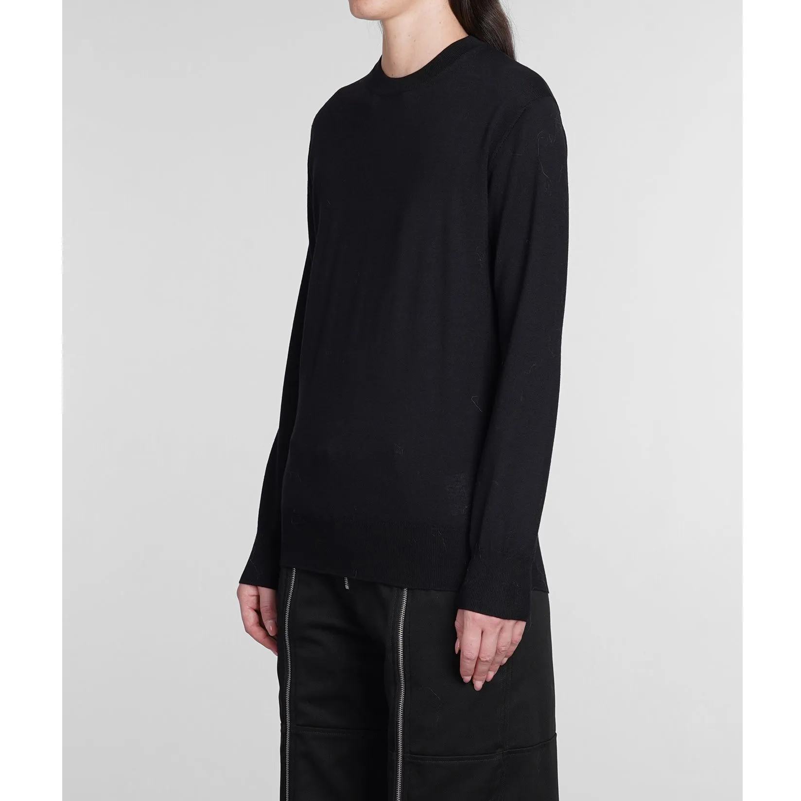 Wool Crew Neck Long Sleeve Top