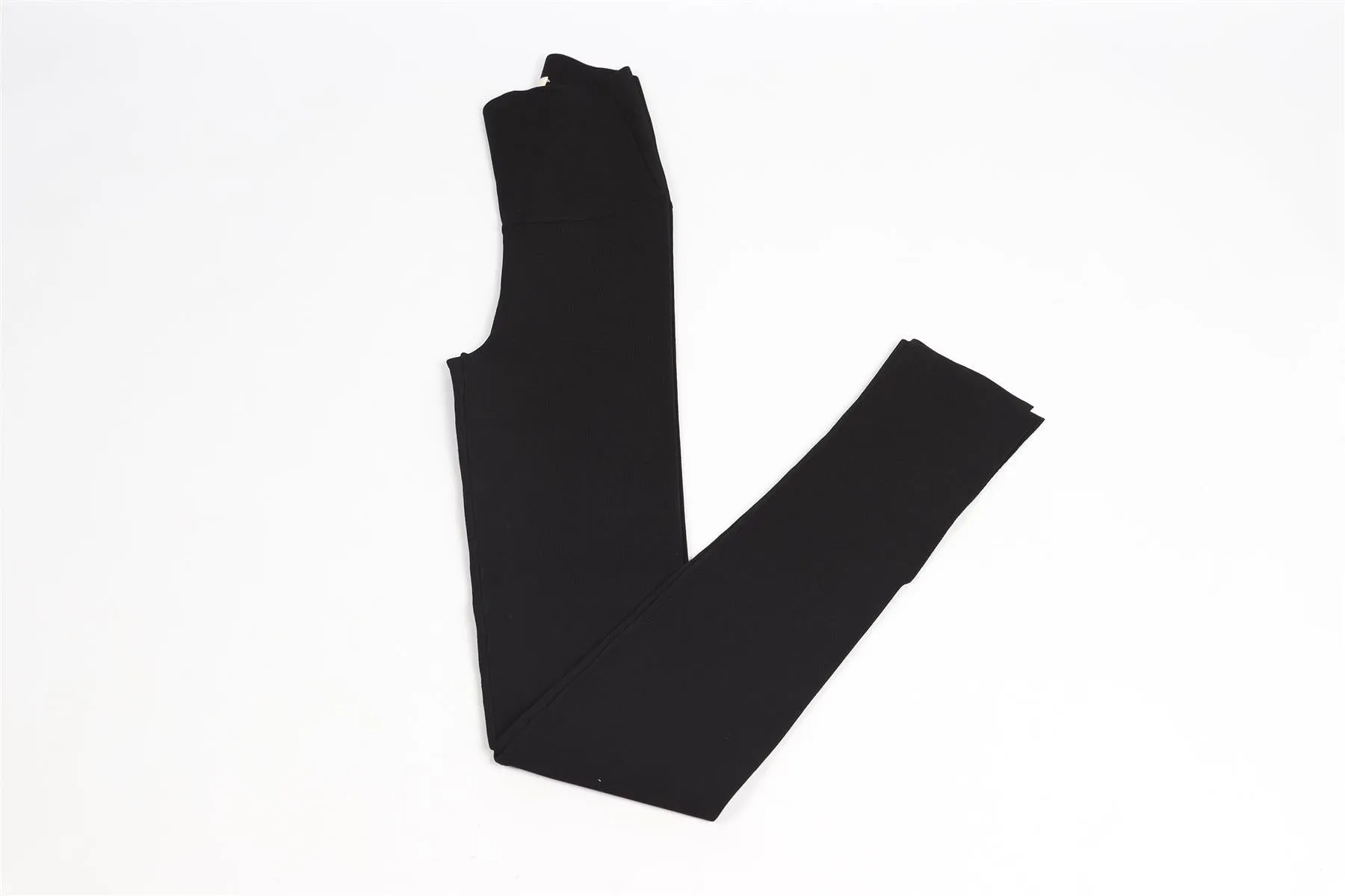 Small KHAITE Black High-Rise Knit Leggings