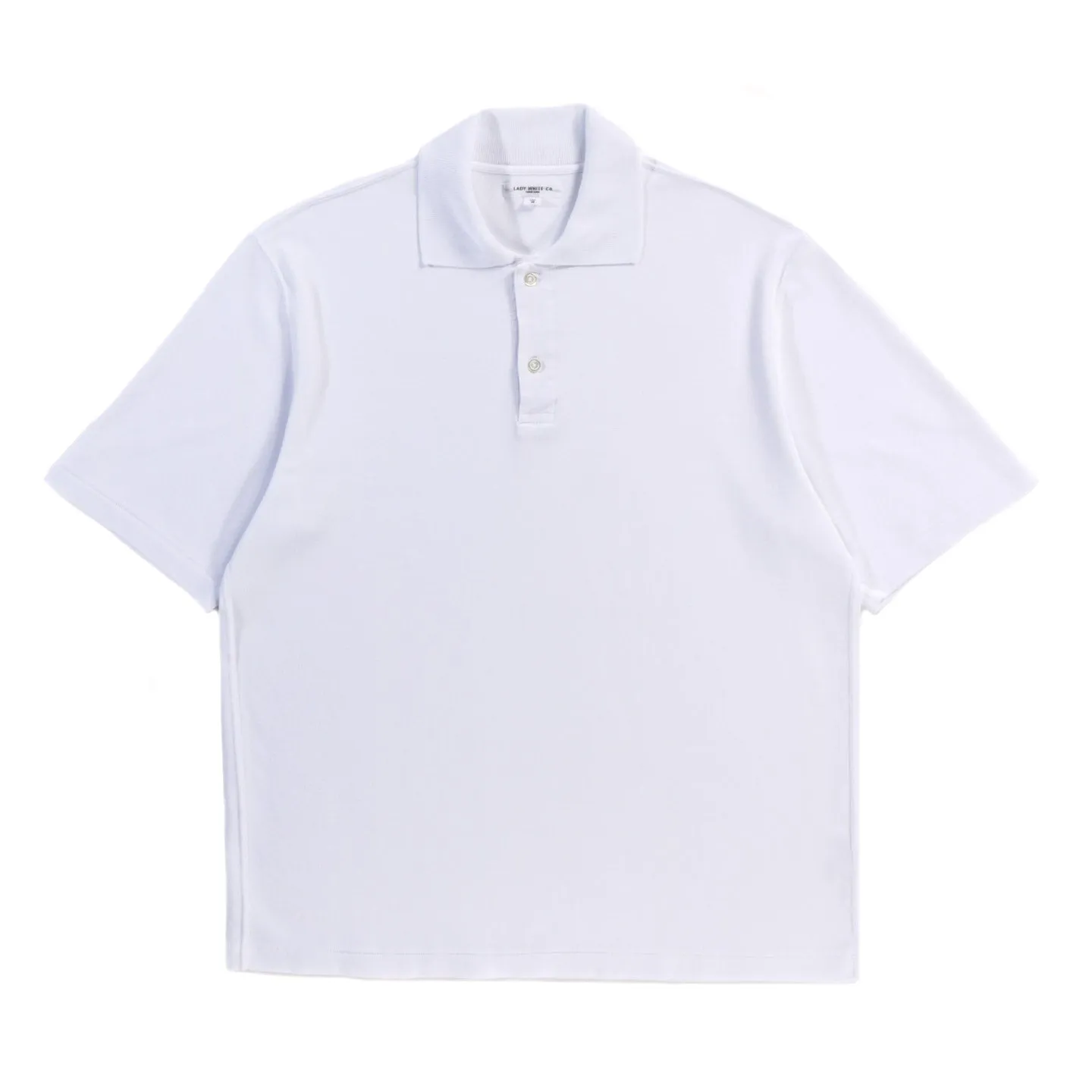 White Two Button Polo