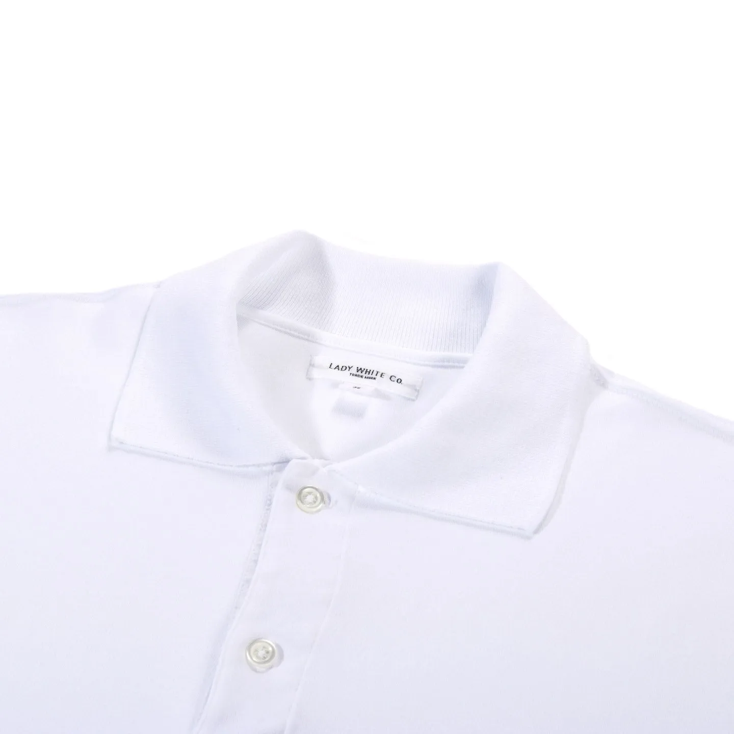 White Two Button Polo