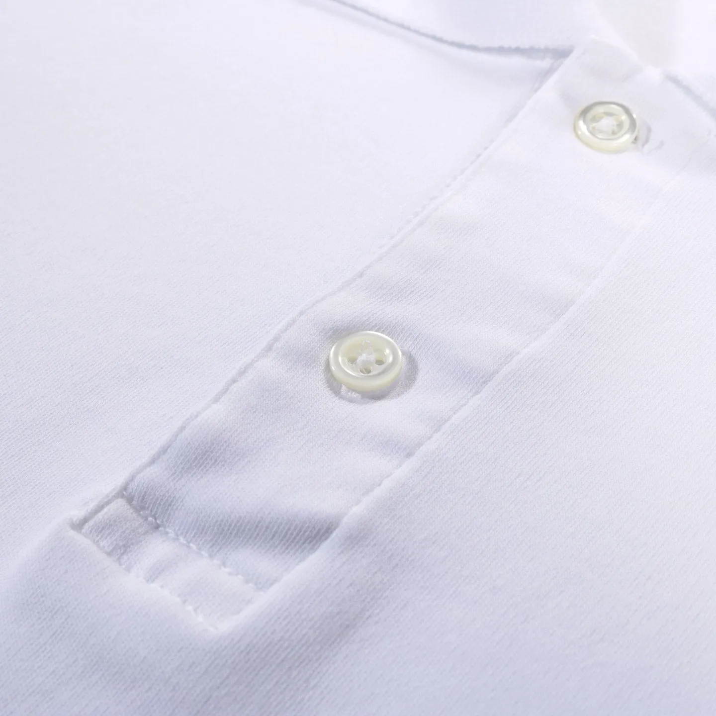 White Two Button Polo