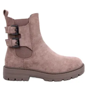 Brown ELS Suede Ankle Boots by Suicoke