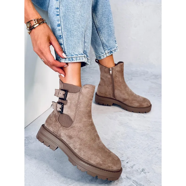 Brown ELS Suede Ankle Boots by Suicoke