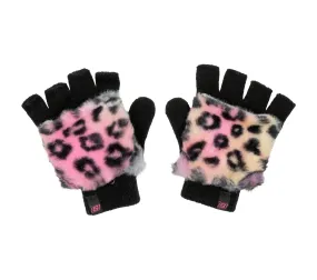 Leopard Kitty Faux Fur Mittens