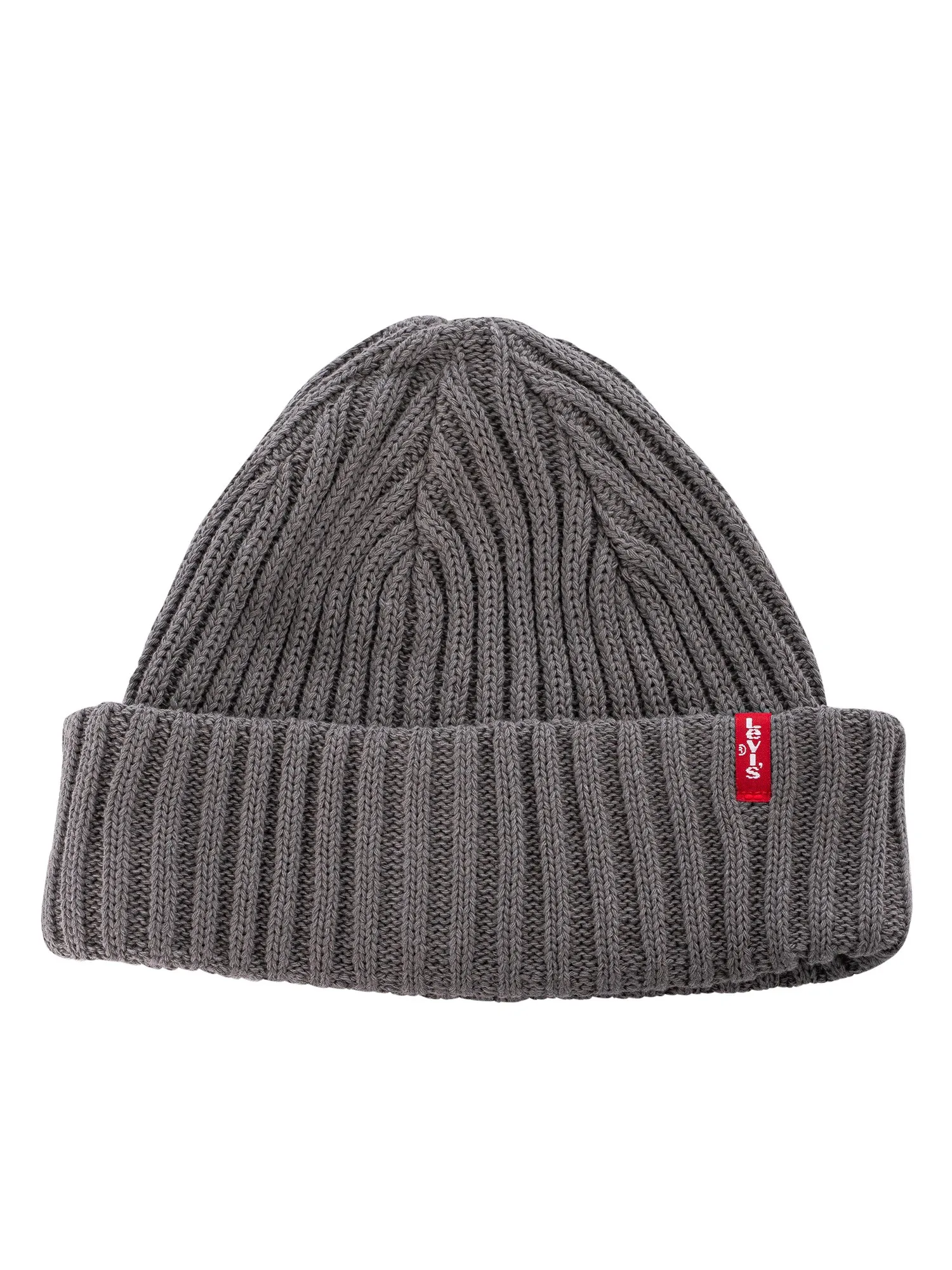 Dark Grey Levi's Ribbed Beanie