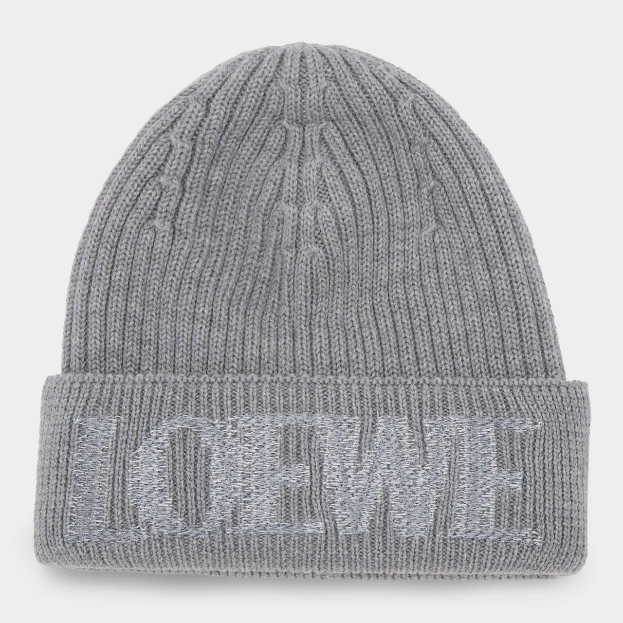 LOEWE Logo Grey Beanie Hat