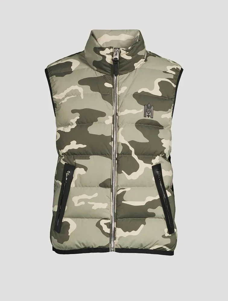 MACKAGE Camo Print Fisher Agile-360 Stretch Light Down Vest