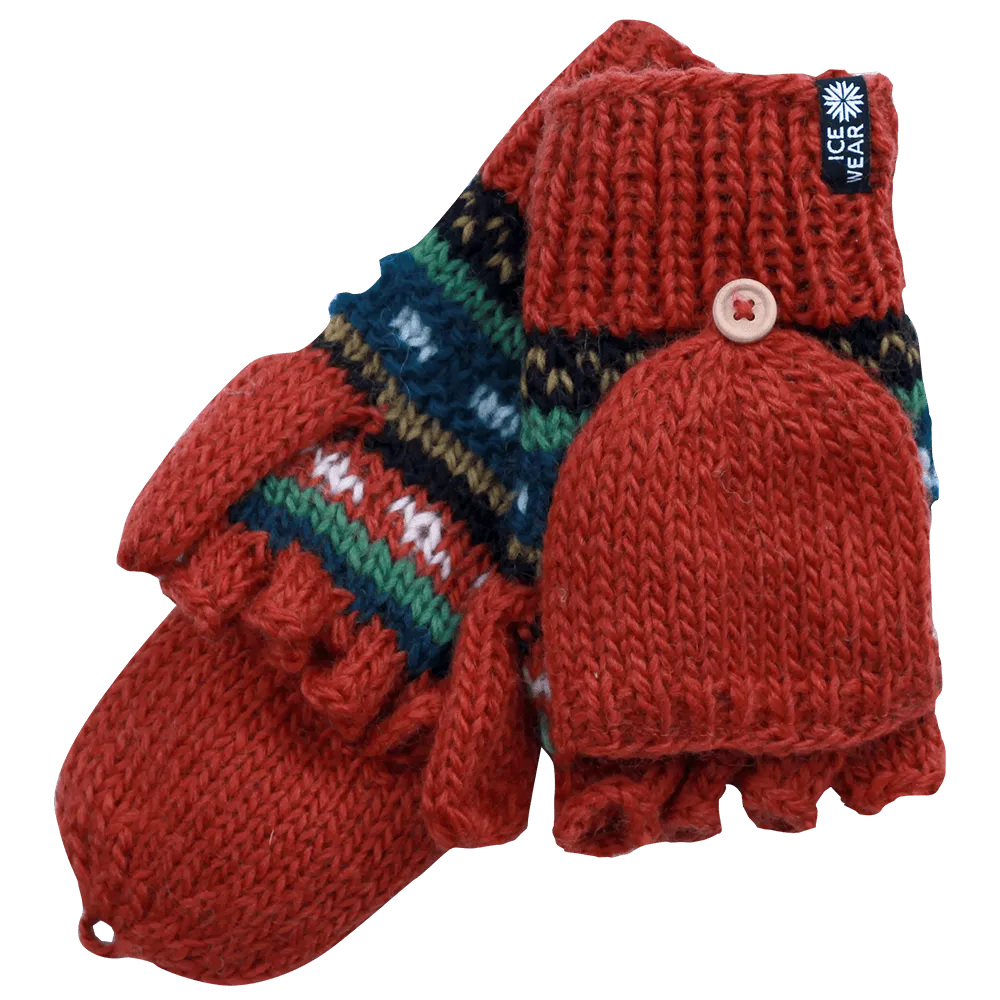 MAGNEY Hand-Knitted Wool Fingerless Gloves