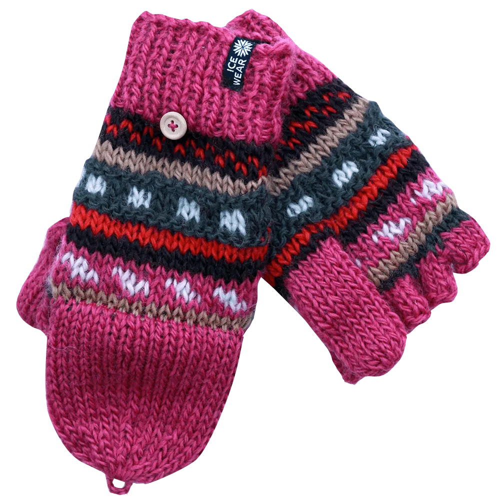 MAGNEY Hand-Knitted Wool Fingerless Gloves