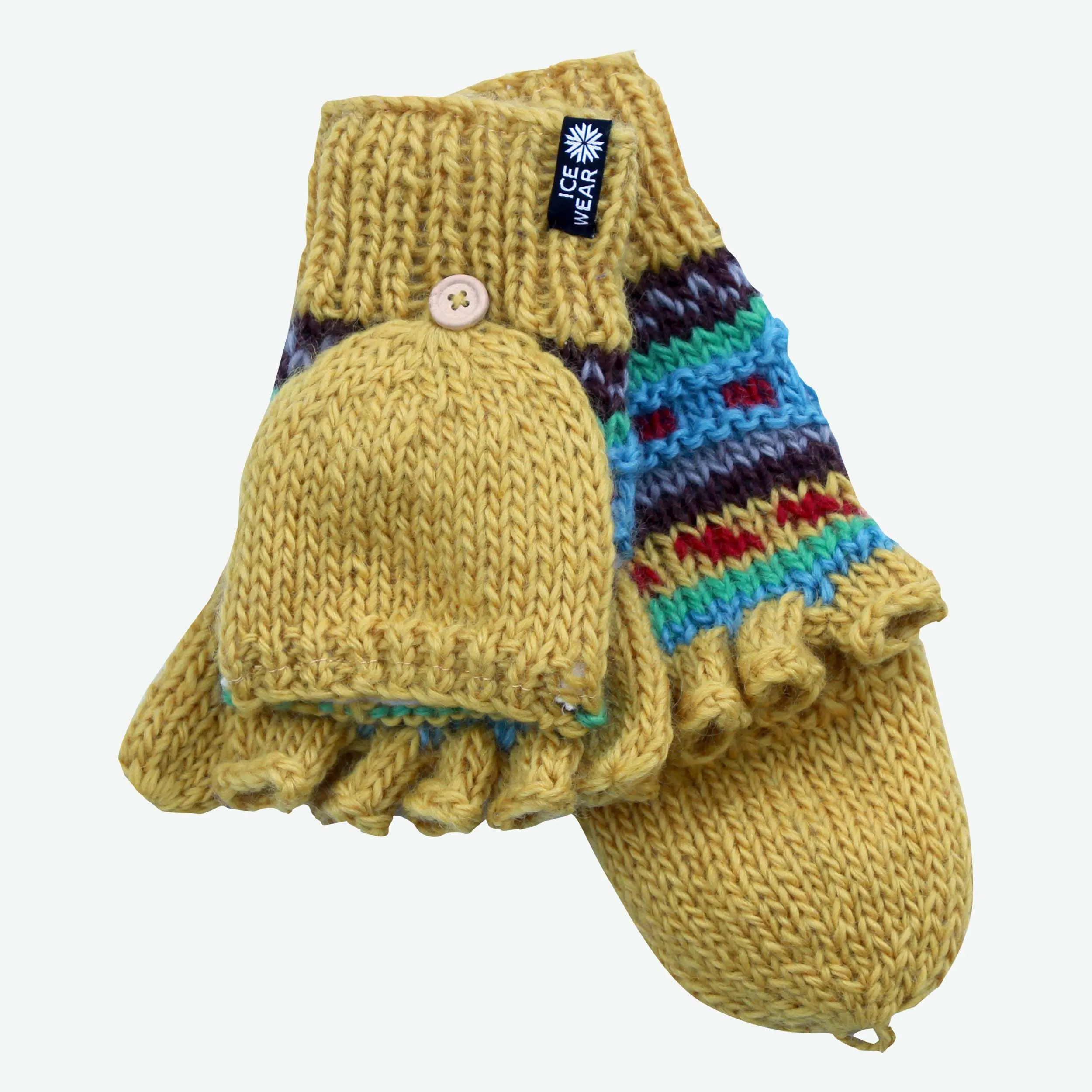 MAGNEY Hand-Knitted Wool Fingerless Gloves