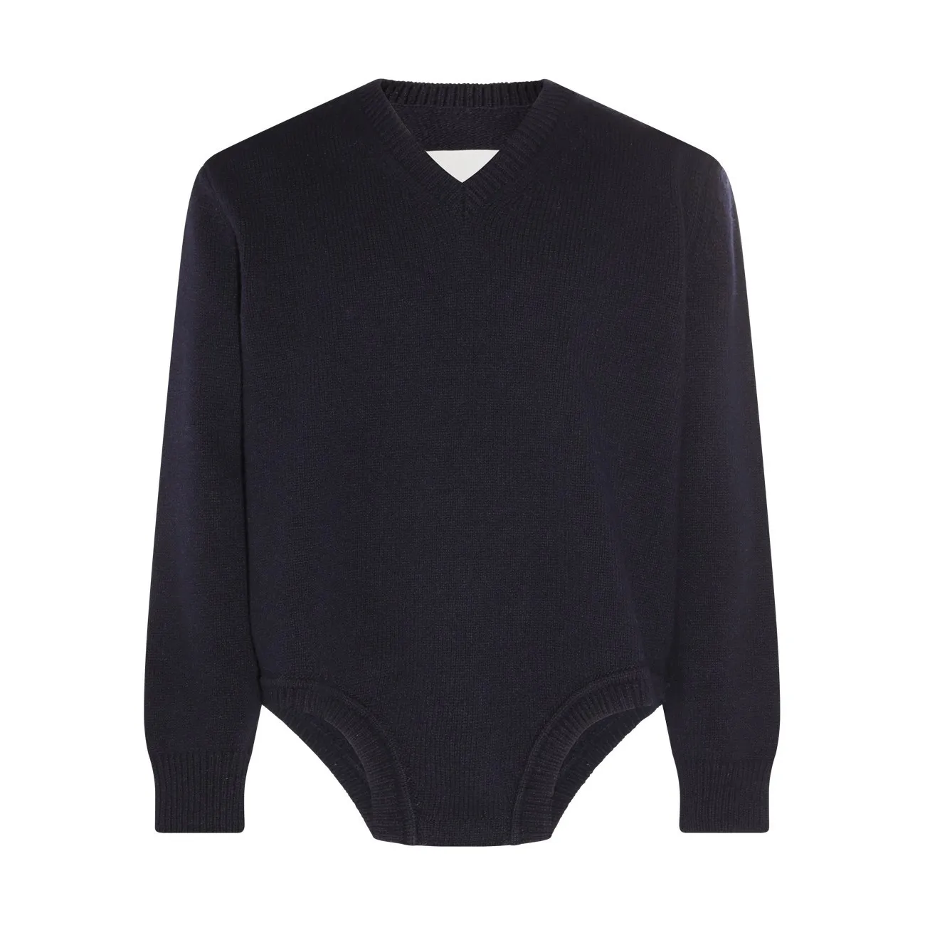 Unisex Wool Rib V-Neck