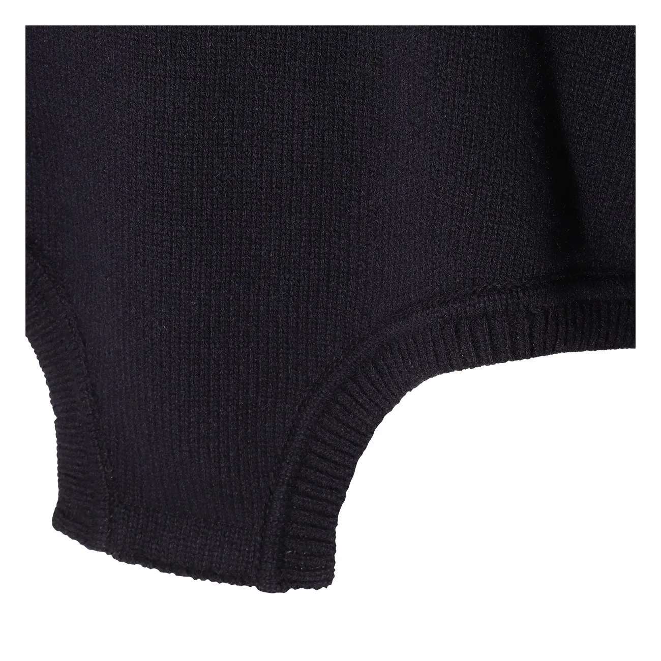 Unisex Wool Rib V-Neck