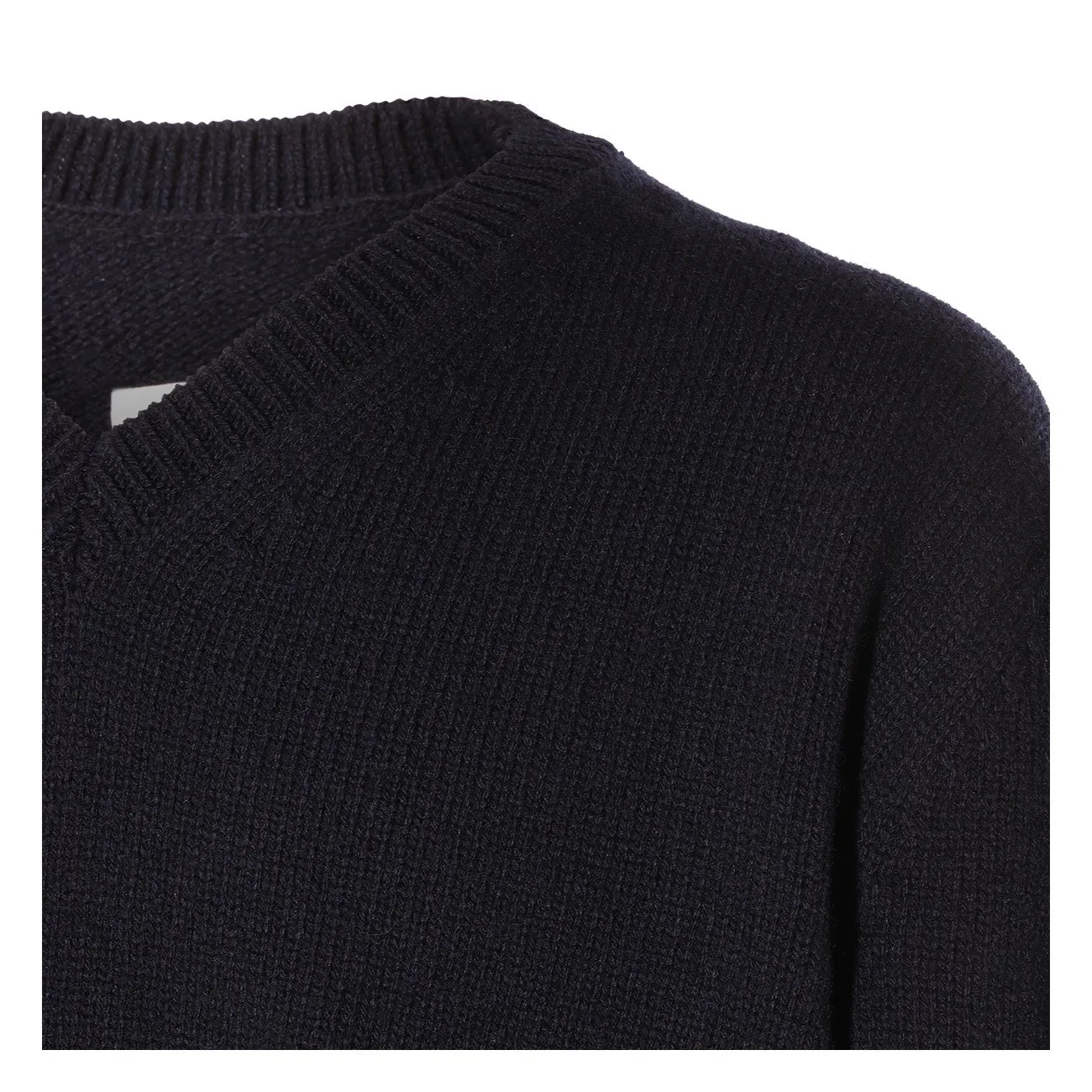 Unisex Wool Rib V-Neck