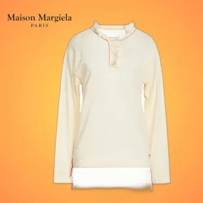 Casual Wool Silk Bi-color Long Sleeve Plain Cotton Maison Margiela