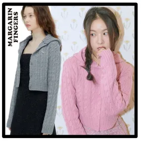 Margarin Fingers Casual Style Street Style Logo Cardigans