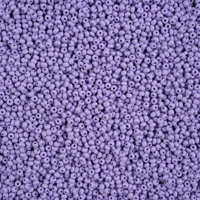 11/0 Czech Glass Seed Bead, Lavender PermaLux Dyed Chalk, Matte Finish