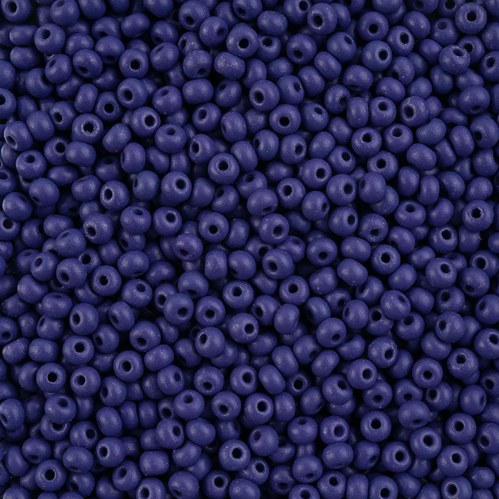 Czech Glass Pony Seed Bead 6/0 PermaLux Dark Violet - Matte