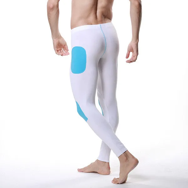 Men Modal Long Johns Pants with Splice Thermal Underwear Bottoms in M L XL SM6