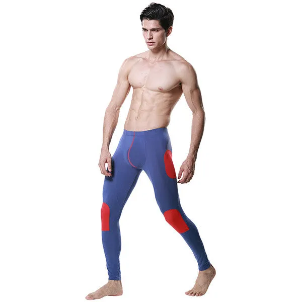 Men Modal Long Johns Pants with Splice Thermal Underwear Bottoms in M L XL SM6