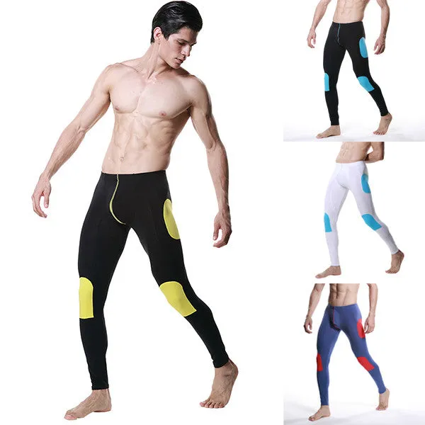 Men Modal Long Johns Pants with Splice Thermal Underwear Bottoms in M L XL SM6