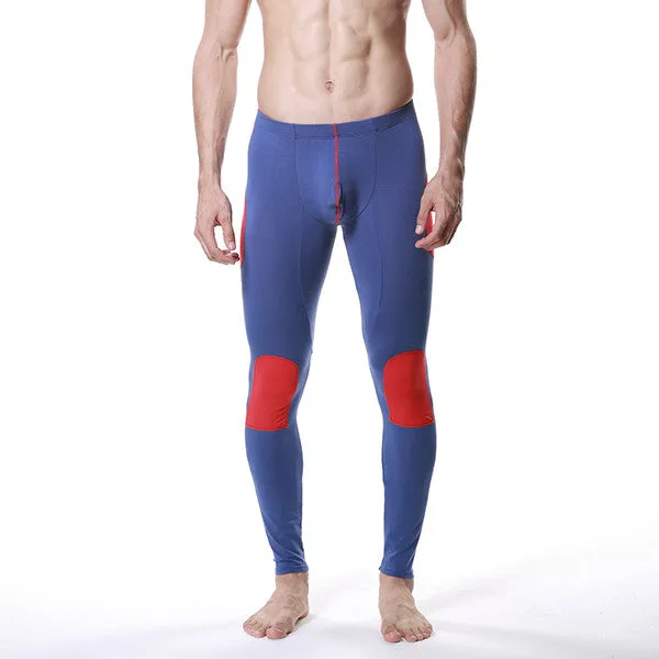 Men Modal Long Johns Pants with Splice Thermal Underwear Bottoms in M L XL SM6