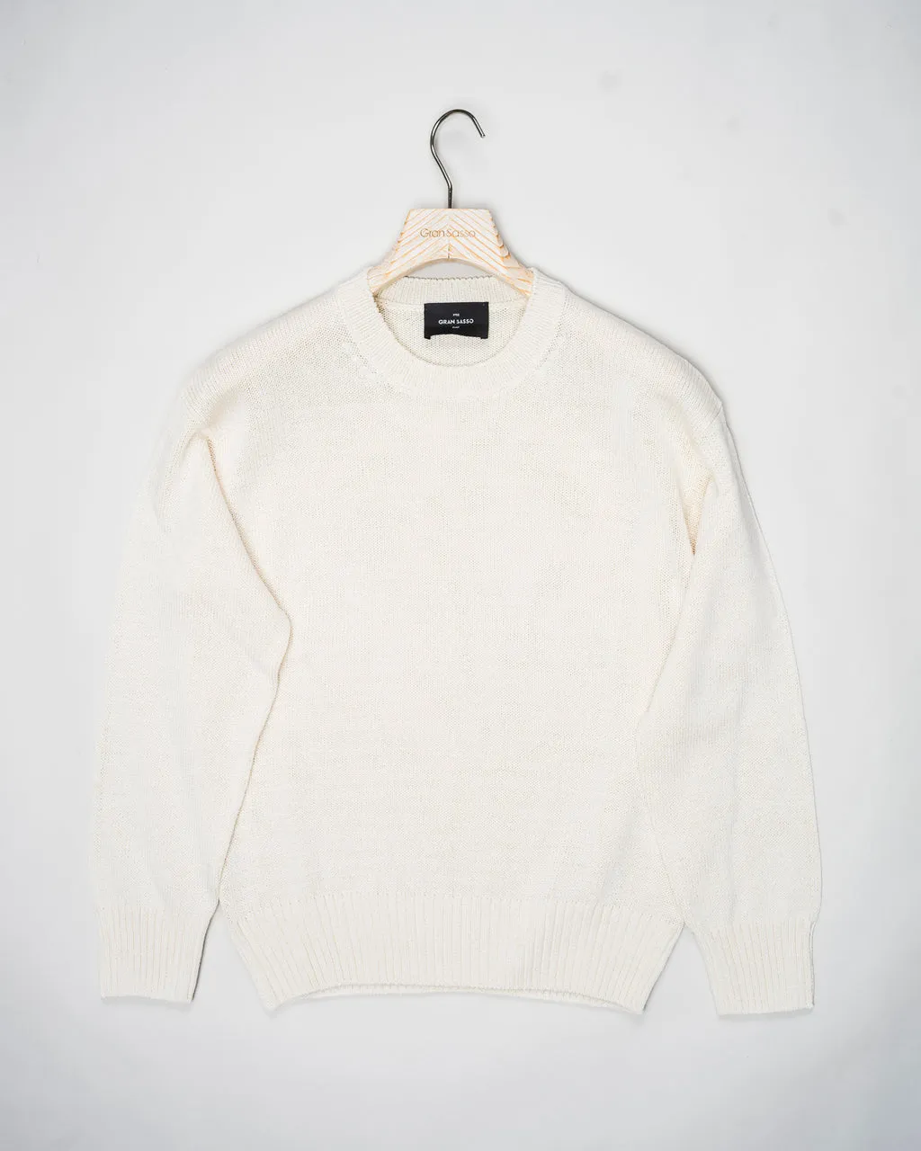 Men's Off-White Heavy Cotton Knit Sweater