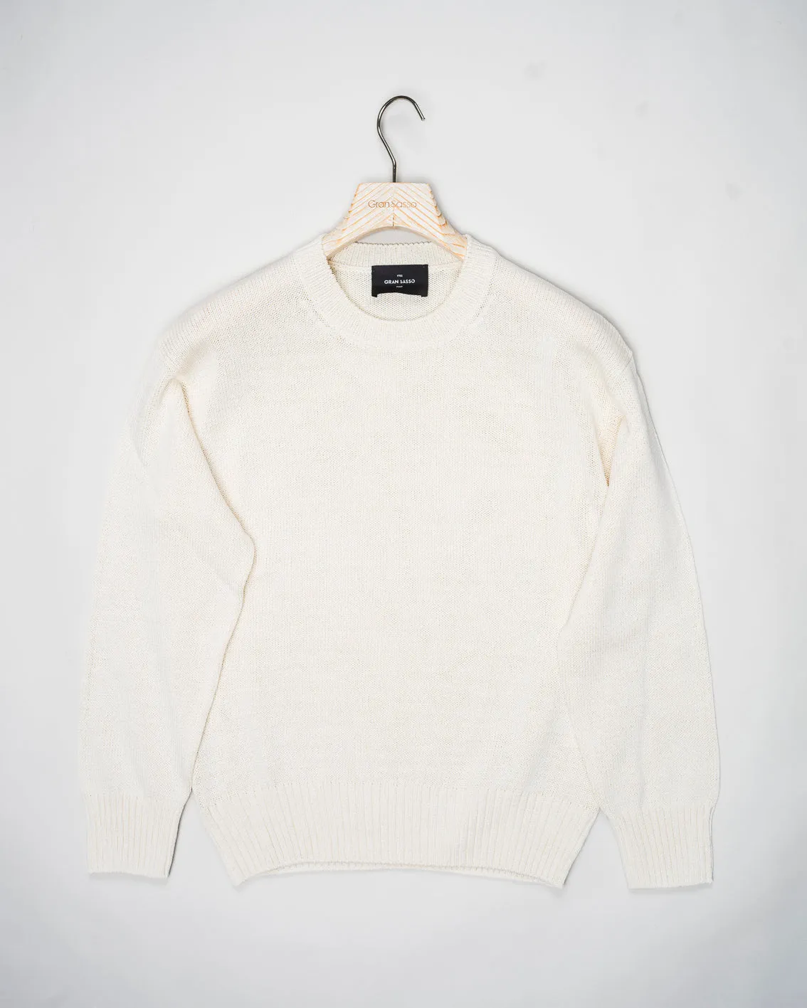 Men's Off-White Heavy Cotton Knit Sweater