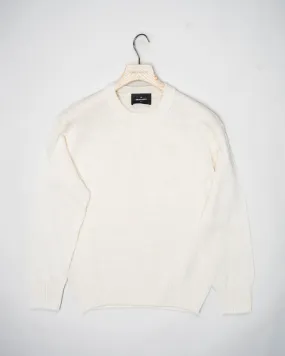 Men's Off-White Heavy Cotton Knit Sweater